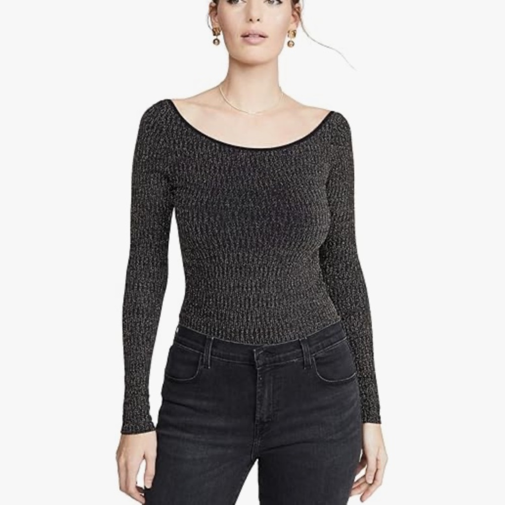 Free People Sprinkled in Gold Bodysuit